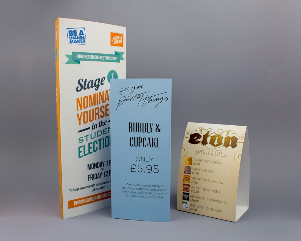 Table Tents Printing Liverpool